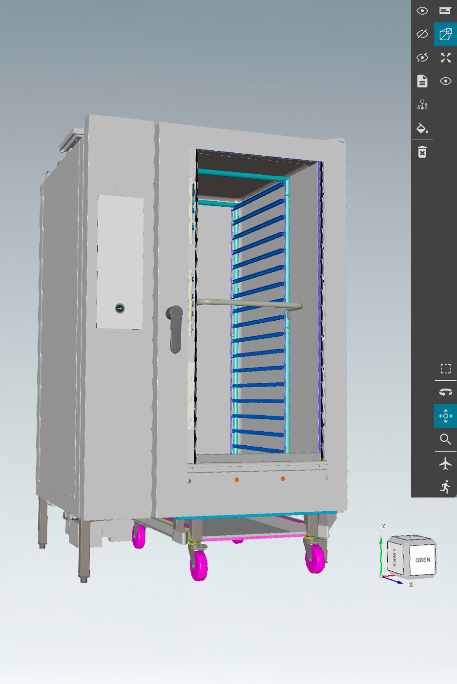Screenshot einer CAD-Anwendung von einem Gerät